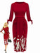 1960er Blumen Cut-Out Patchwork Binde Kleid