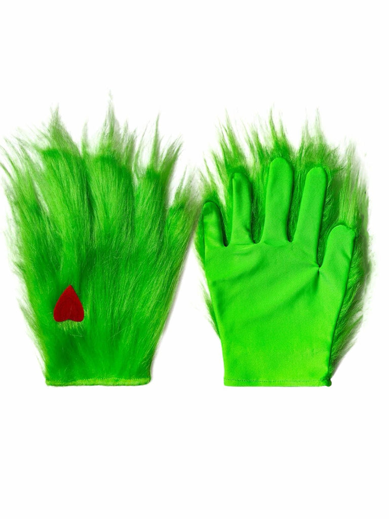 Weihnachten Grinch Grün Fur Haarspange & Handschuhe