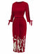 1960er Blumen Cut-Out Patchwork Binde Kleid
