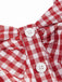 Rot 1950er Gingham Plaid Taste Spaghetti Träger Kleid