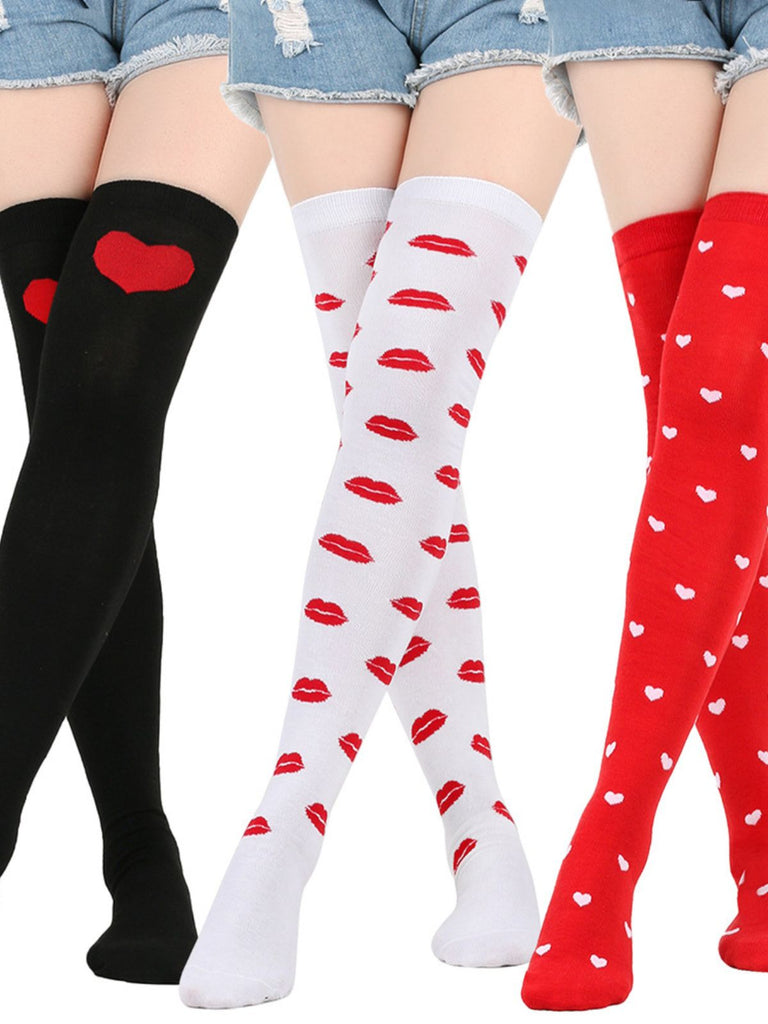 Valentinstag Herz Lippe Hohe Socken