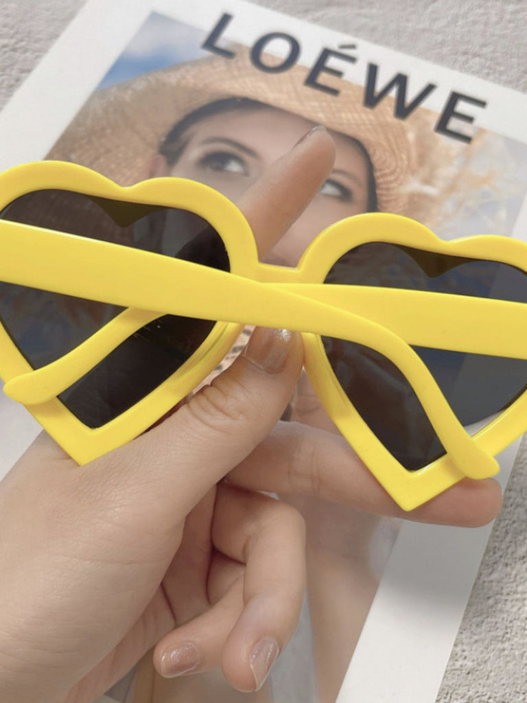 Vintage Gebogen Herzrahmen Sonnenbrille