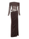 1980er Solide Schulterfrei Netz Cut-Out Durchsichtig Kleid