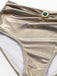 5PCS Gold 1980er Verziert Metallisch Ägyptisch-Inspiriert Bikini Set