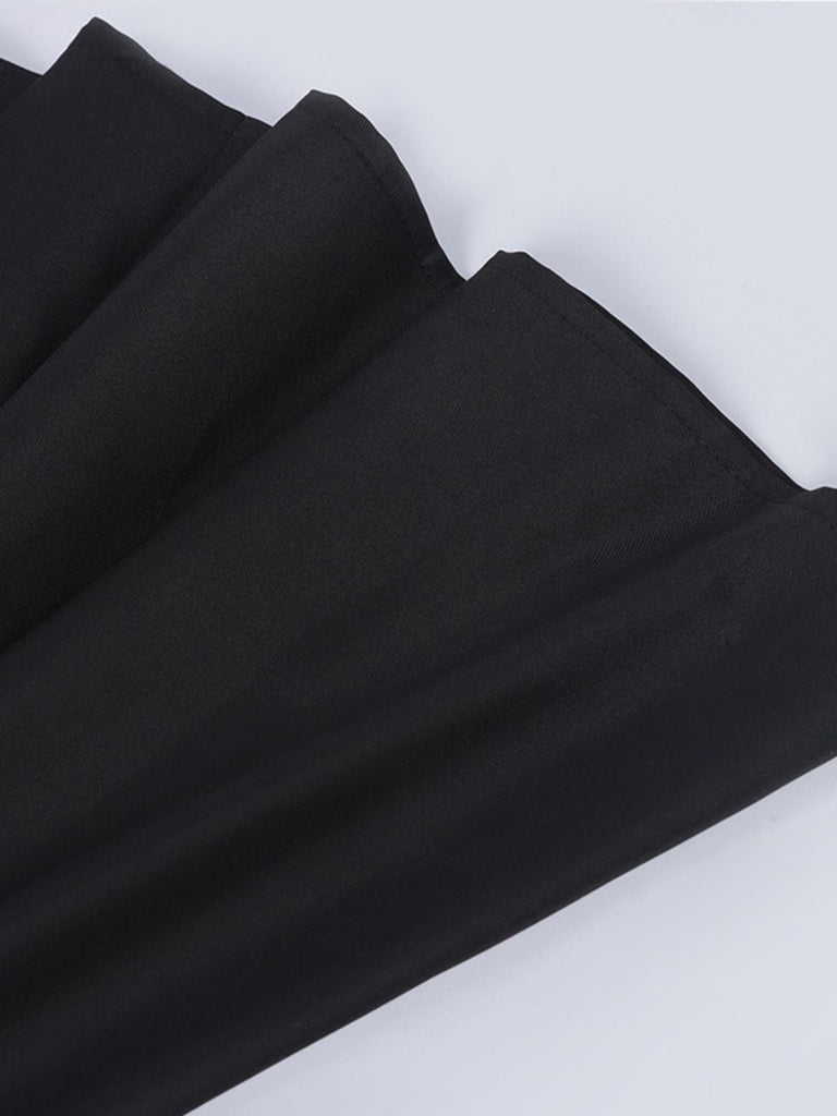 Schwarz 1940er Nonnen-Stil Kreuz Halskette Kleid