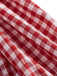 Rot 1950er Gingham Plaid Taste Spaghetti Träger Kleid