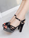 Funkeln PU Leder High Heel Sandalen