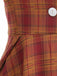 1950er Peter Pan Kragen Plaid Swing Kleid
