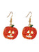 Halloween Strasssteine Grimasse Kürbis Ohrringe