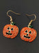 Halloween Strasssteine Grimasse Kürbis Ohrringe