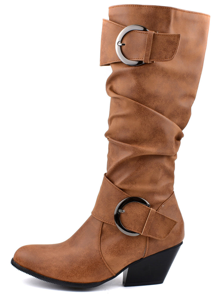 Vintage Schnallen Western-Stil Cowboy Stiefel