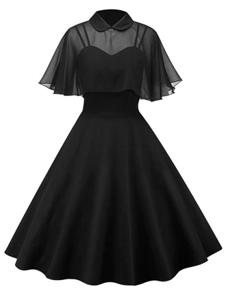 1950ER CAPE PATCHWORK SWING KLEID