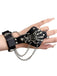 Punk Skeletthand Chain Leder Niet Fingerarmband