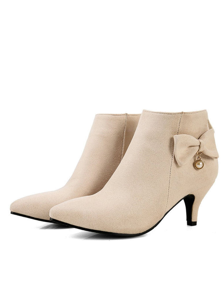 Stilettoabsatz Wildleder Spitze High Heels