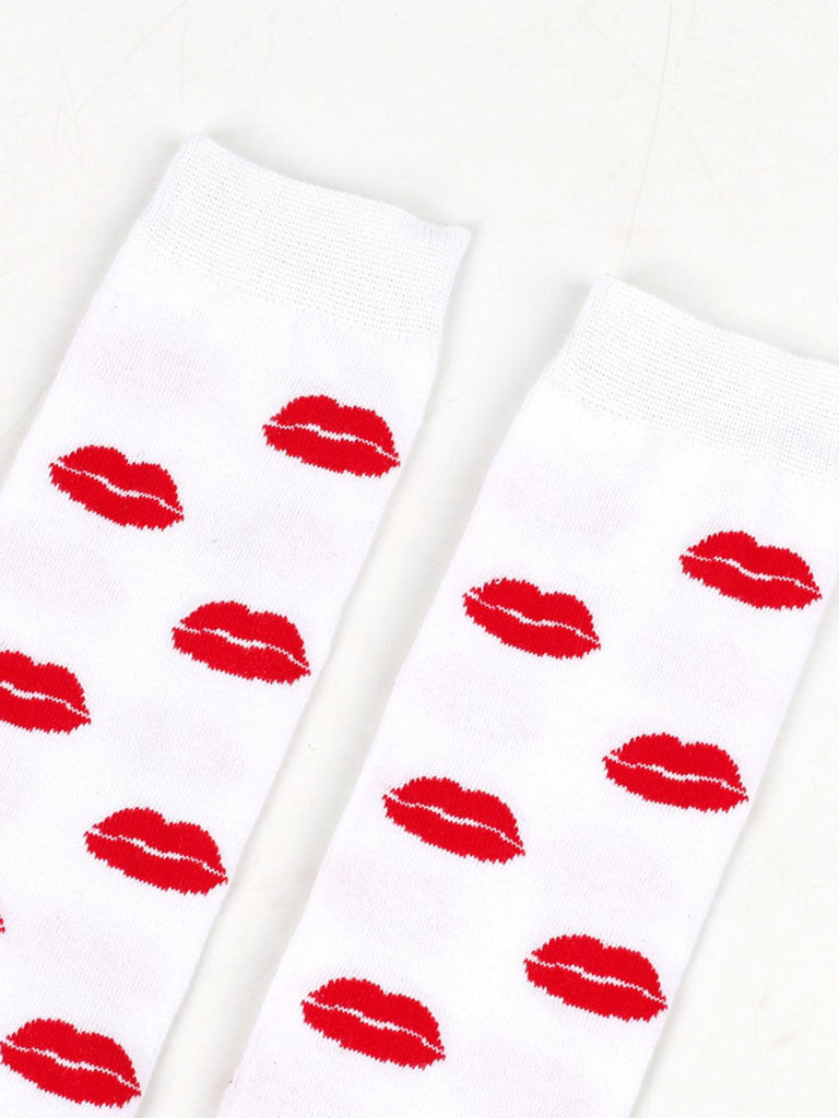 Valentinstag Herz Lippe Hohe Socken