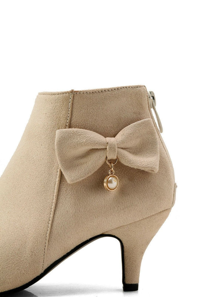 Stilettoabsatz Wildleder Spitze High Heels