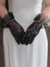 Perle Genähte Chiffon Spitze Handschuhe