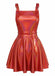 1970er Metallisch Holographic Suspender Kleid