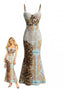 30er Kleid mit Leoparden-Print und Spitze