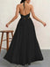 30er Maxikleid mit V-Ausschnitt und Neckholder