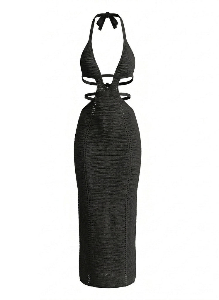 1930er Uni Halfter Ausgeschnitten Häkeln Abdeckung Up Kleid