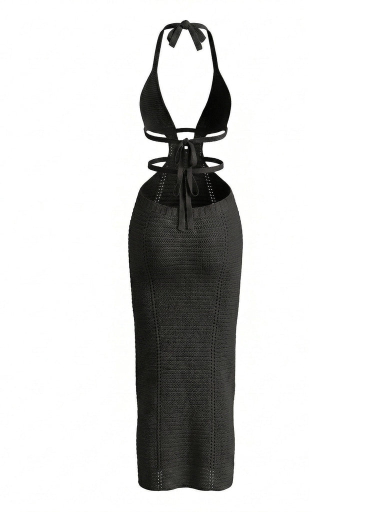 1930er Uni Halfter Ausgeschnitten Häkeln Abdeckung Up Kleid