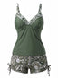 70er Boho-Tankini-Set mit Paisley-Print und V-Ausschnitt