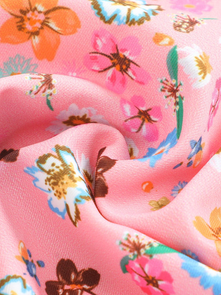 40er Bikini-Set mit Ditsy-Blumen und Rüschen