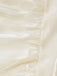 Weiß 1940er Satin Gestuft Spaghetti Gurt Gerüschtes Kleid