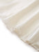 Weiß 1940er Satin Gestuft Spaghetti Gurt Gerüschtes Kleid