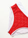 Tankini-Set mit Lochstickerei, hohem Bund und Farbblock-Design aus den 1940er Jahren – Vintage-Mode, Retro-Stil