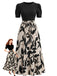 40er Kleid mit Blumen und Gürtel