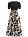 40er Kleid mit Blumen und Gürtel