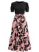 40er Kleid mit Blumen und Gürtel