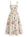 40er Trägertop mit Blumen und gerafft
