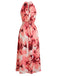 40er Ärmelloses Kleid mit Blumen und Batik