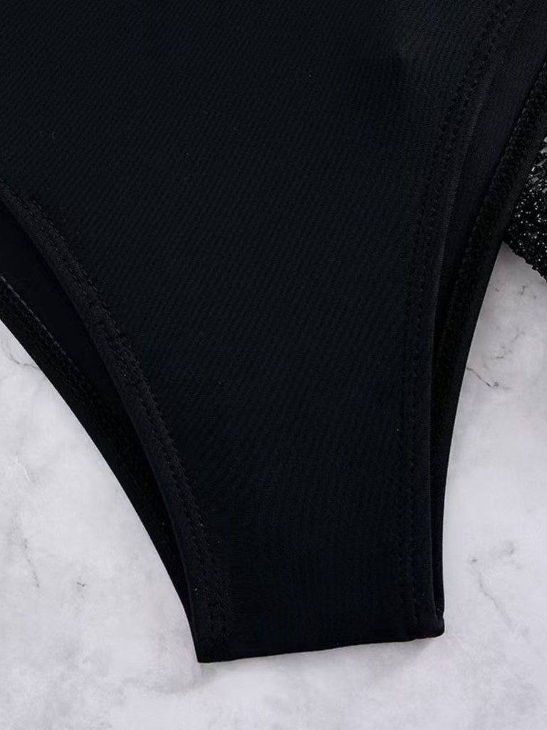 1940er Uni Halter Bikini Set & Häkel Cover-Up