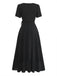40er Wickelkleid mit V-Ausschnitt und Rüschen