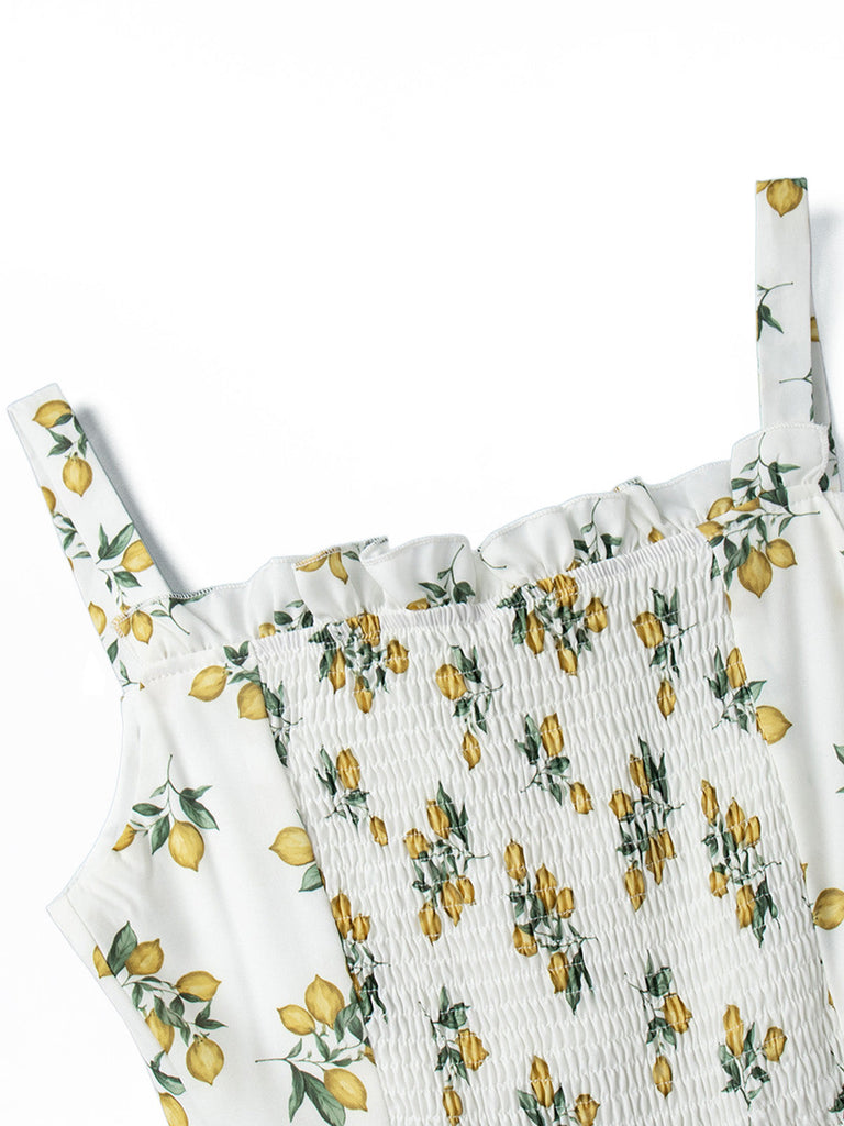 50er Kleid mit V-Ausschnitt und Hohe Taille