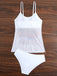 1950er Palme Baum Spaghetti Gurt Netz Tankini Set