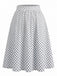 50er Rock mit Elastische Taille und Raffung