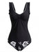 50er Tankini-Set mit Blumen und Rüschen