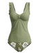 50er Tankini-Set mit Blumen und Rüschen
