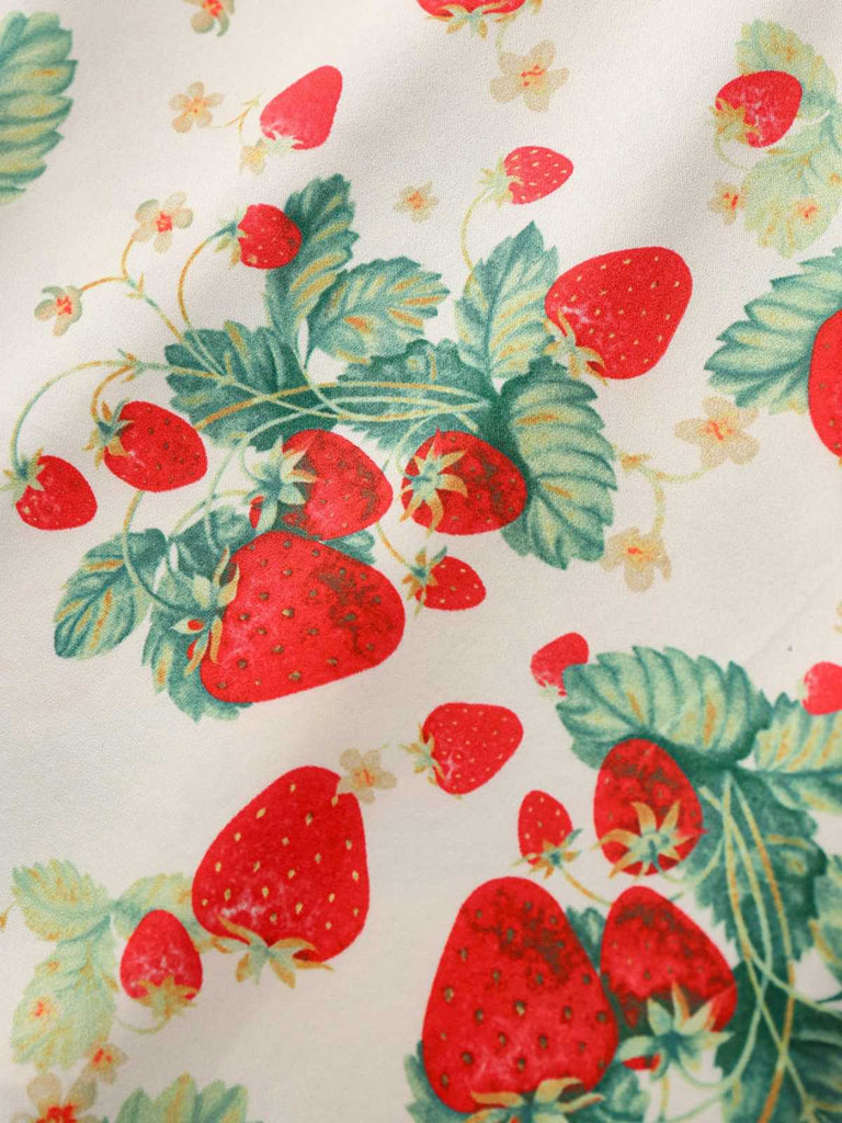 50er Swingkleid mit Blumen-Print und Eckiger Ausschnitt