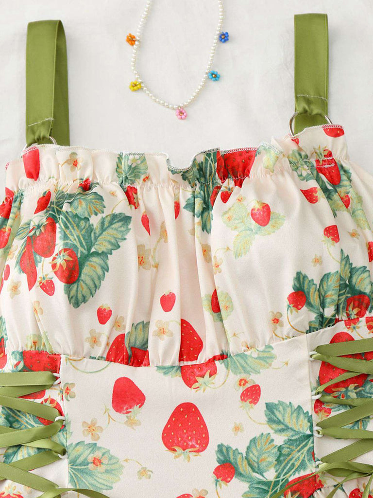 50er Swingkleid mit Blumen-Print und Eckiger Ausschnitt