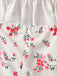 50er Swingkleid mit Blumen-Print und Eckiger Ausschnitt