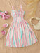 50er Swingkleid mit Blumen-Print und Eckiger Ausschnitt