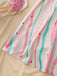 50er Swingkleid mit Blumen-Print und Eckiger Ausschnitt