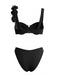 Rosa 50er Bikini-Set & Shorts mit 3D