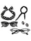 50er Vintage Accessoire-Set mit Partyhut und Handschuhen